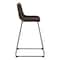 Monarch Specialties Office Chair, Bar Height, Standing, Computer Desk, Work, Pu Leather Look, Metal, Brown, Black I 7753 - alternate 2